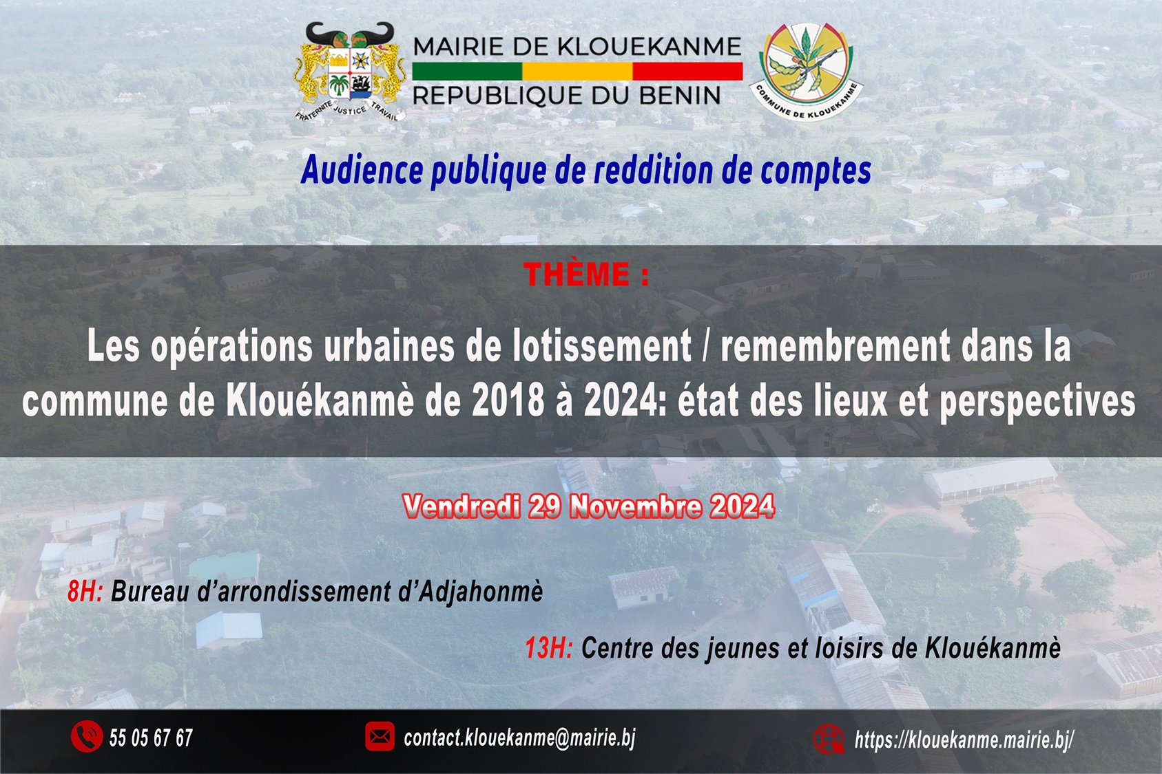 Gouvernance locale : les réalisations dans le secteur du lotissement présentées aux populations